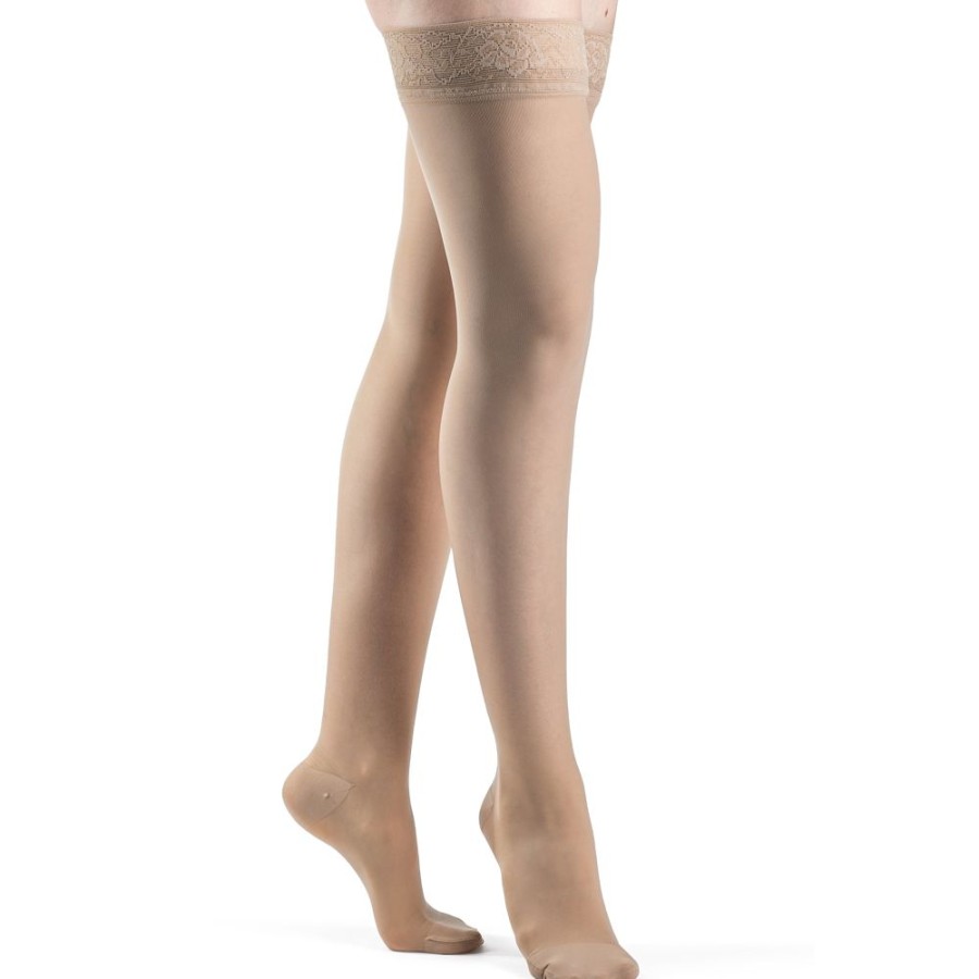 Wide & Full Calf Sigvaris | Sigvaris Sheer Women'S Thigh High 15-20 Mmhg