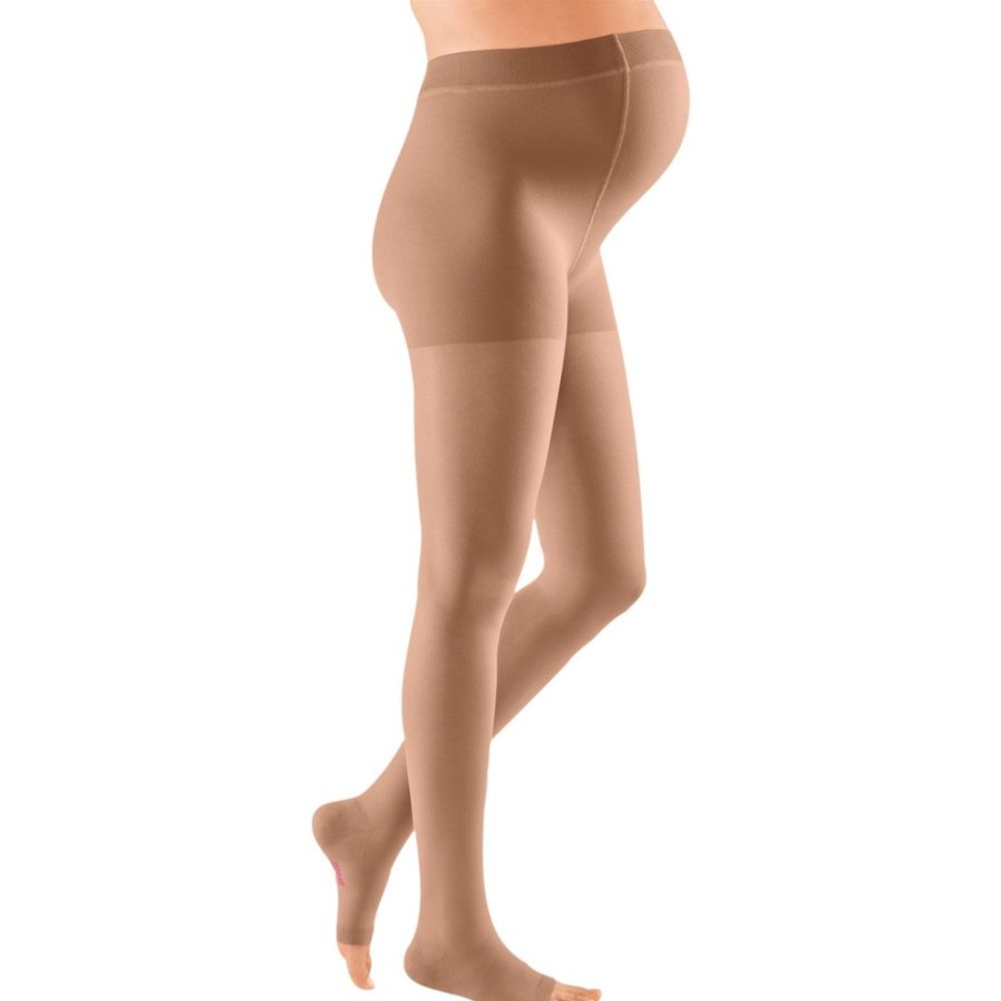 Maternity Support Mediven | Mediven Plus Maternity Pantyhose 30-40 Mmhg, Open Toe Beige