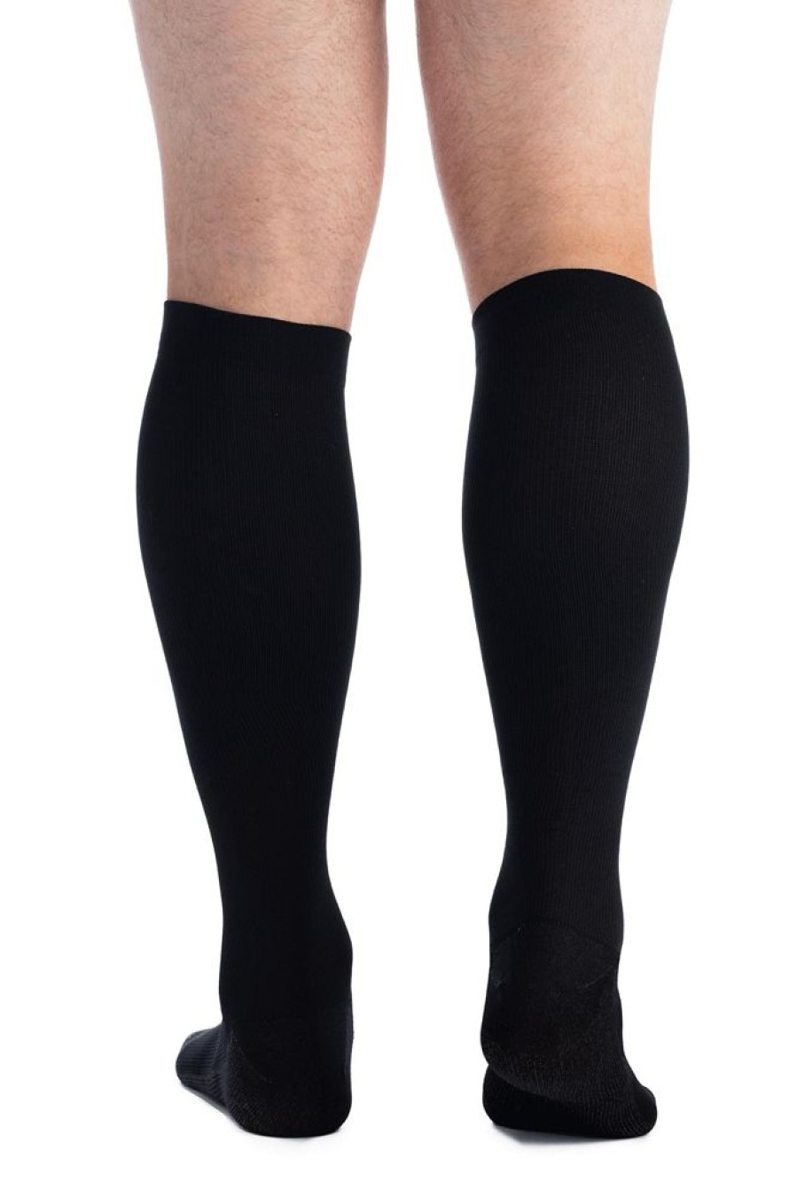 Men EvoNation | Evonation Men'S Copper Sole 20-30 Mmhg Knee High Black