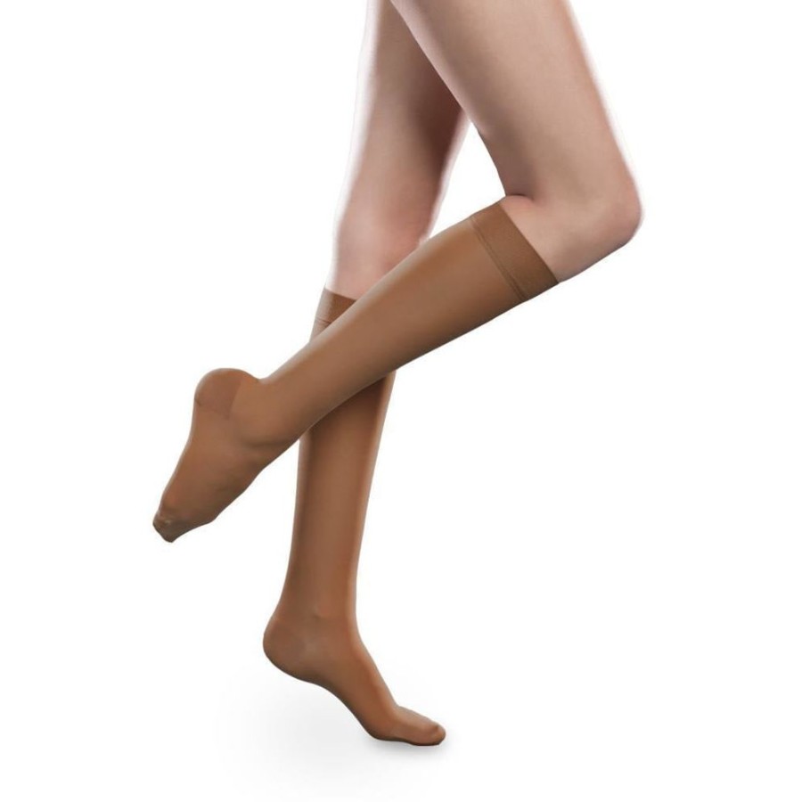 Travel Socks & Stockings Therafirm | Therafirm® Sheer Ease Women'S Knee High 15-20 Mmhg