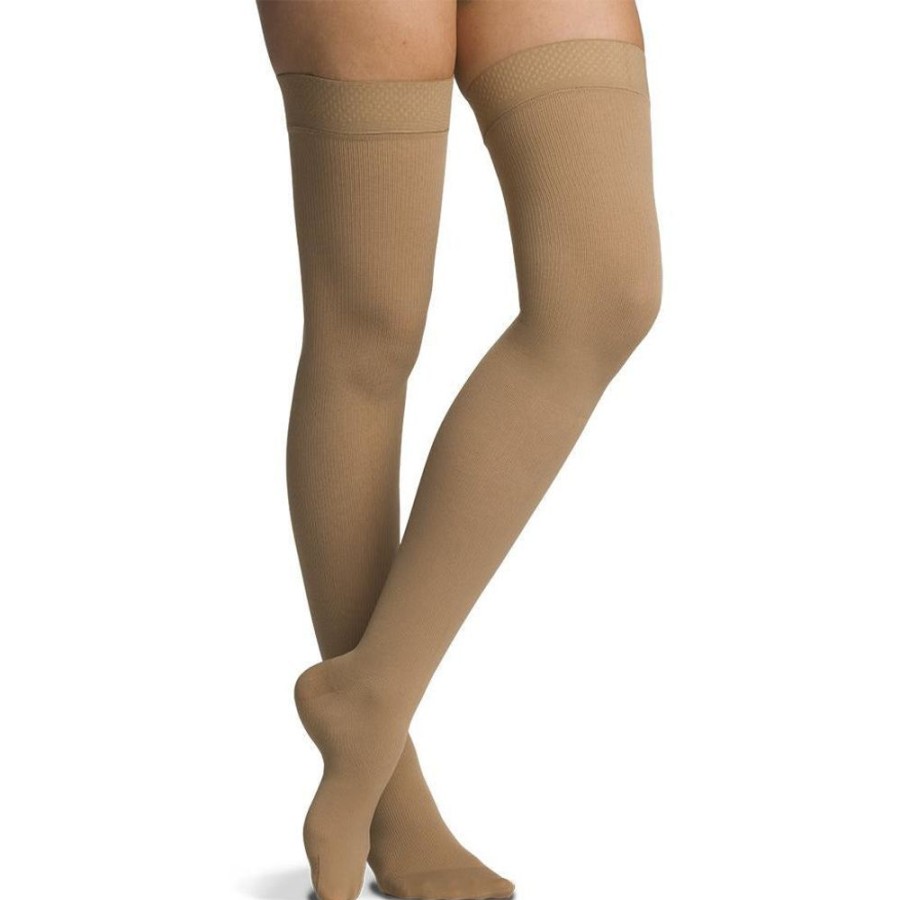 Wide & Full Calf Sigvaris | Sigvaris Cotton Women'S Thigh High 20-30 Mmhg