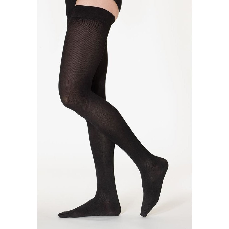 Wide & Full Calf Sigvaris | Sigvaris Cotton Women'S Thigh High 20-30 Mmhg