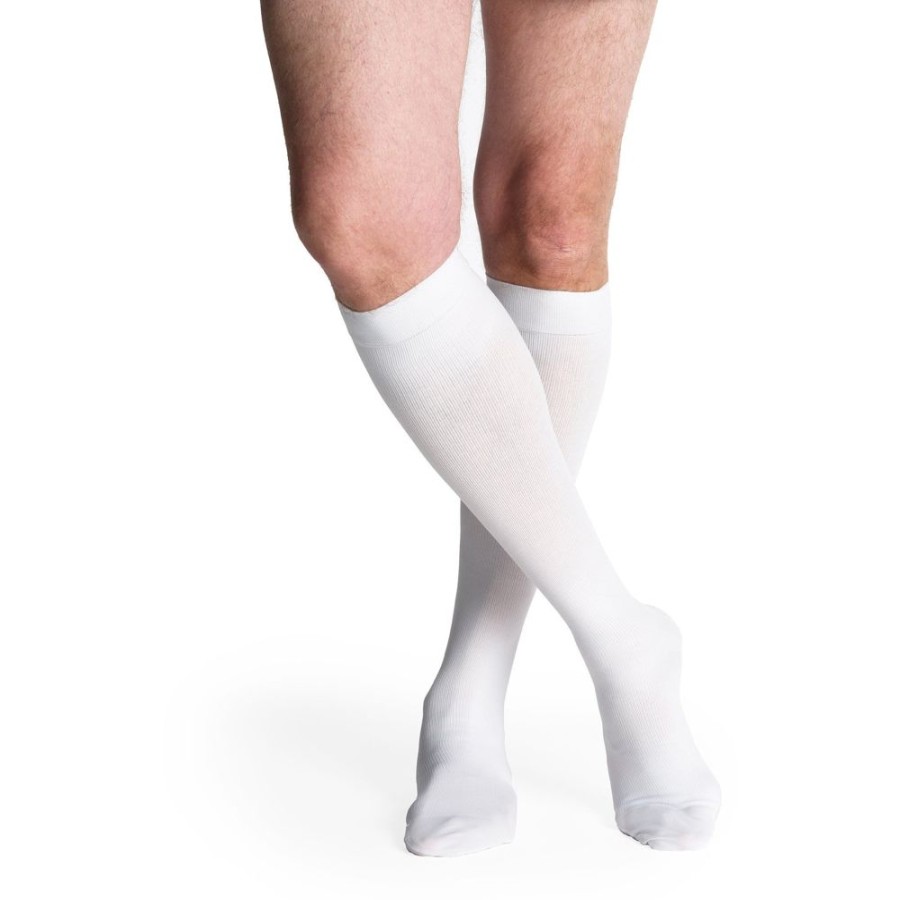 Men Sigvaris | Sigvaris Cotton Men'S Knee High 30-40 Mmhg