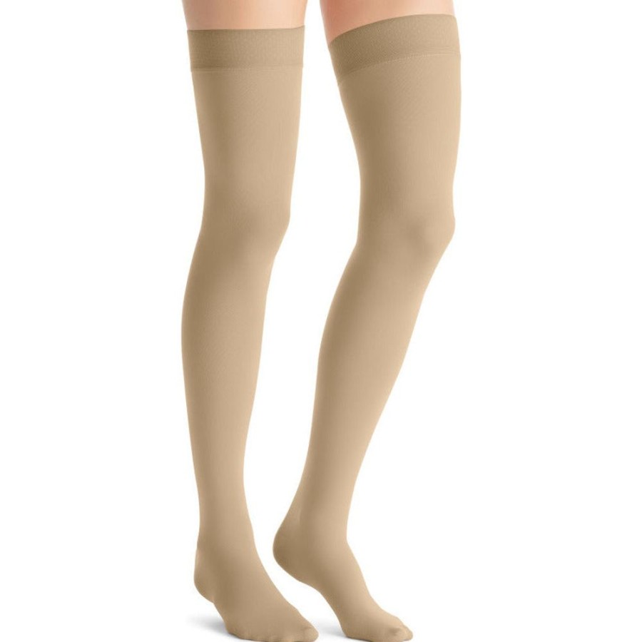 Wide & Full Calf Jobst | Jobst® Opaque Women'S Thigh High 15-20 Mmhg W/ Silicone Dotted Top Band