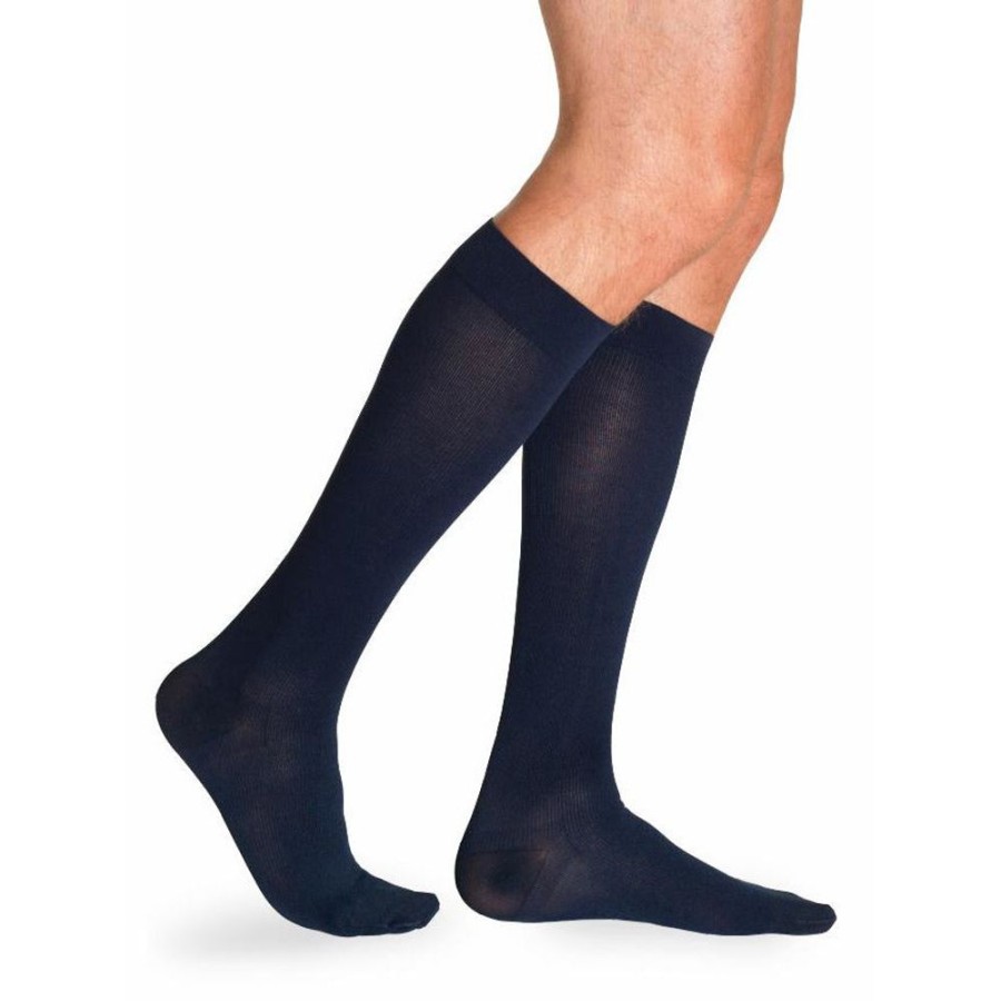 Men Sigvaris | Sigvaris Cotton Men'S Knee High 20-30 Mmhg