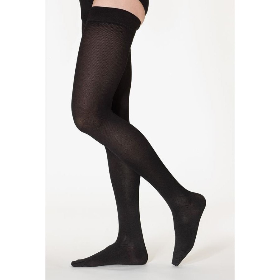 Wide & Full Calf Sigvaris | Sigvaris Cotton Women'S Thigh High 30-40 Mmhg