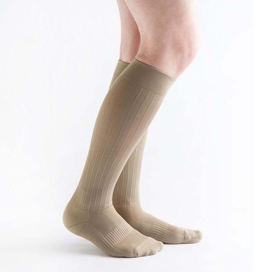 Men Venactive | Venactive Men'S Cushion Rib 15-20 Mmhg Compression Sock