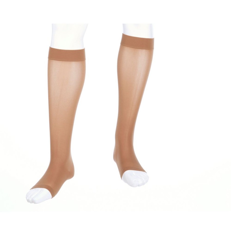 Wide & Full Calf Mediven | Medi Assure Knee High 20-30 Mmhg, Open Toe Beige