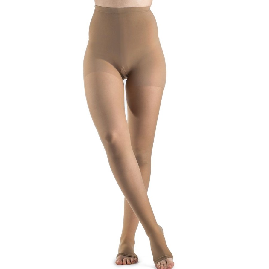 Wide & Full Calf Sigvaris | Sigvaris Sheer Women'S Pantyhose 20-30 Mmhg, Open Toe