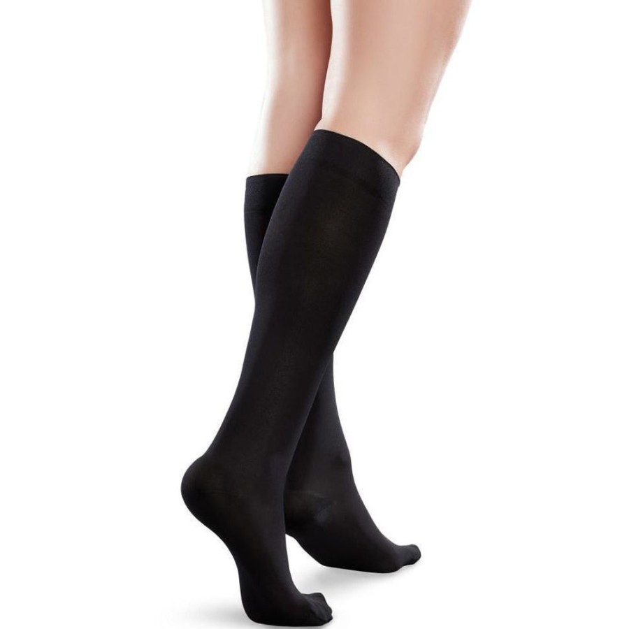 Travel Socks & Stockings Therafirm | Therafirm® Ease Microfiber Women'S Knee High 15-20 Mmhg