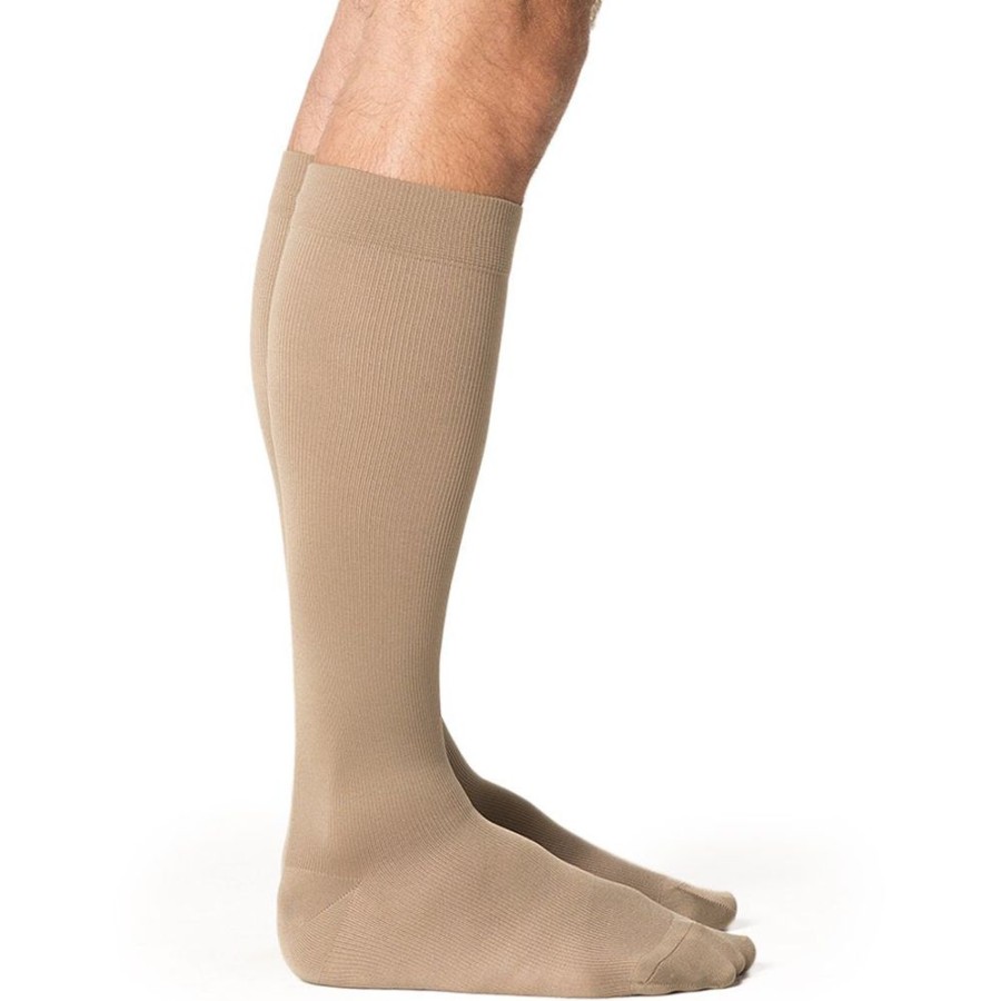 Knee High W/ Silicone Sigvaris | Sigvaris Microfiber Men'S Knee High 20-30 Mmhg W/ Silicone Beaded Grip-Top