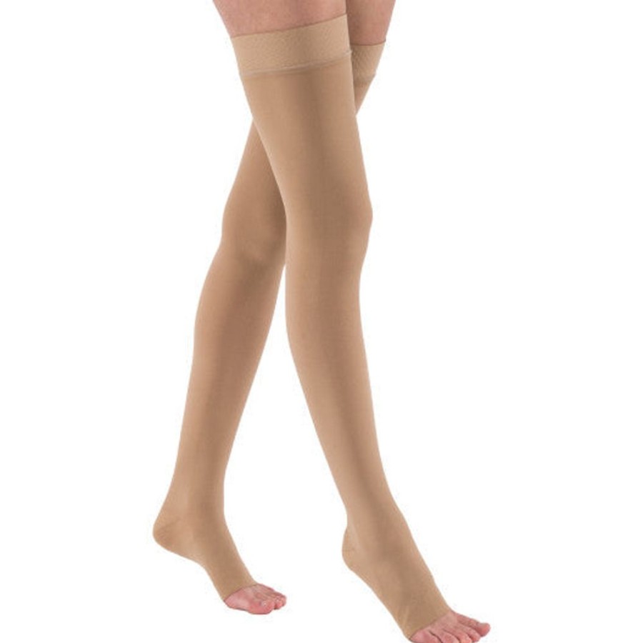 Men Jobst | Jobst® Relief Thigh High 30-40 Mmhg W/ Silicone Top Band, Open Toe