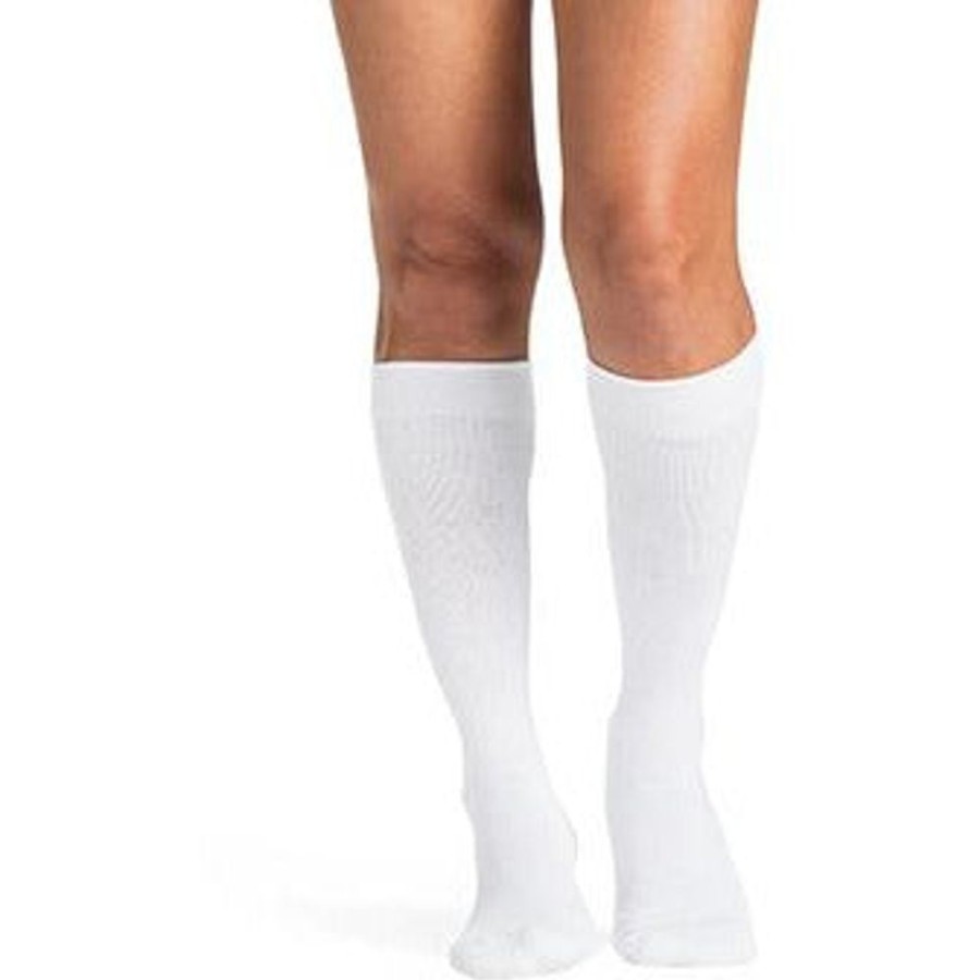 Diabetic Socks Sigvaris | Sigvaris Diabetic Compression Socks Women'S Knee High 18-25 Mmhg White