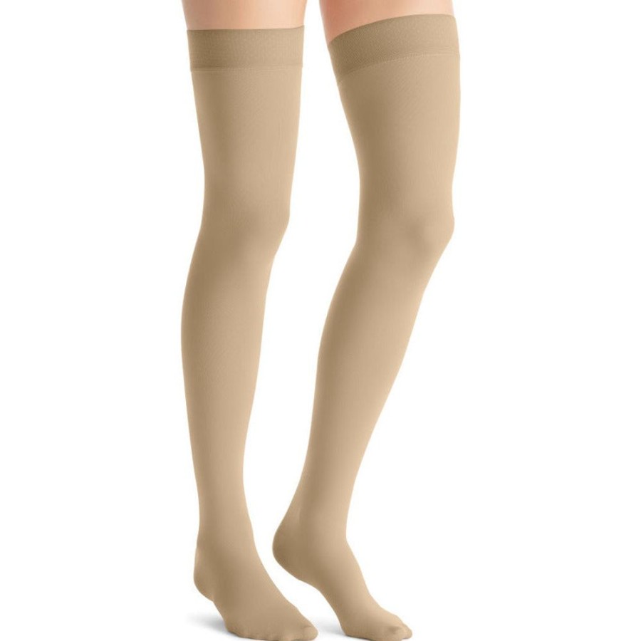 Wide & Full Calf Jobst | Jobst® Opaque Women'S Thigh High 20-30 Mmhg W/ Silicone Dotted Top Band