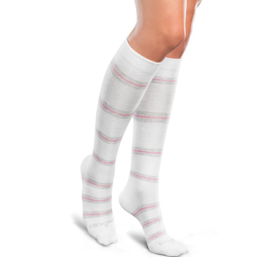 Travel Socks & Stockings Therafirm | Therafirm® Core-Spun Knee High 15-20 Mmhg, Patterned