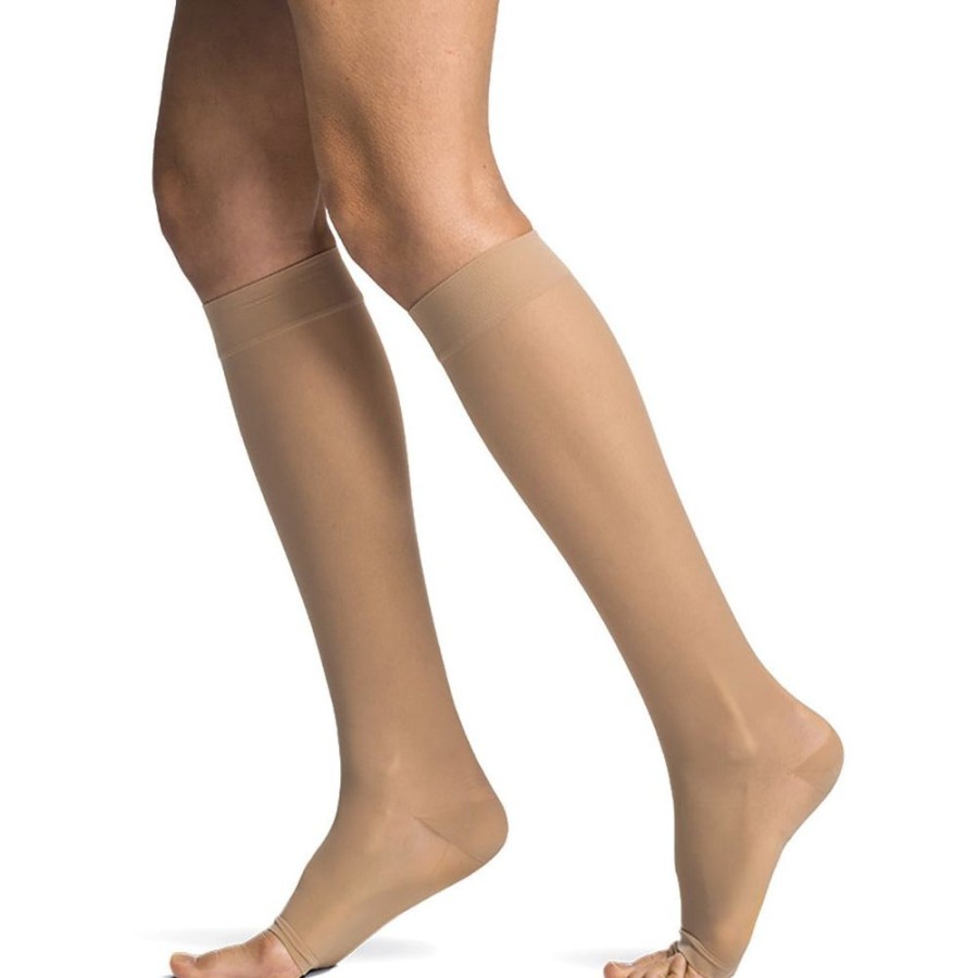 Wide & Full Calf Sigvaris | Sigvaris Sheer Women'S Knee High 15-20 Mmhg, Open Toe