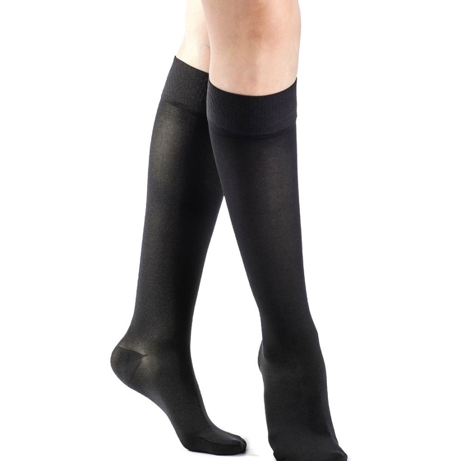 Wide & Full Calf Sigvaris | Sigvaris Opaque Women'S Knee High 20-30 Mmhg W/ Silicone Band Grip-Top