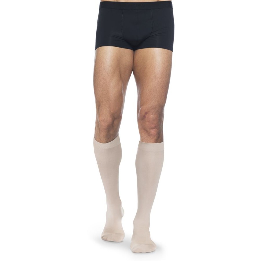 Men Sigvaris | Dynaven Opaque Ribbed Men'S Knee High 15-20 Mmhg