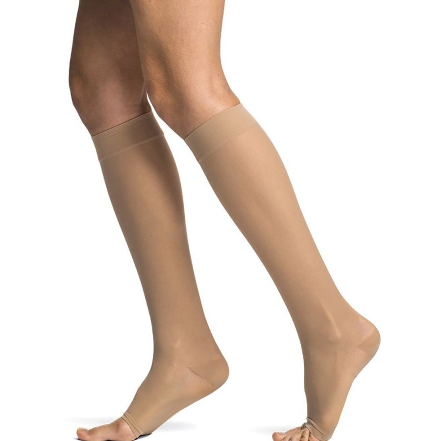 Wide & Full Calf Sigvaris | Sigvaris Sheer Women'S Knee High 20-30 Mmhg, Open Toe