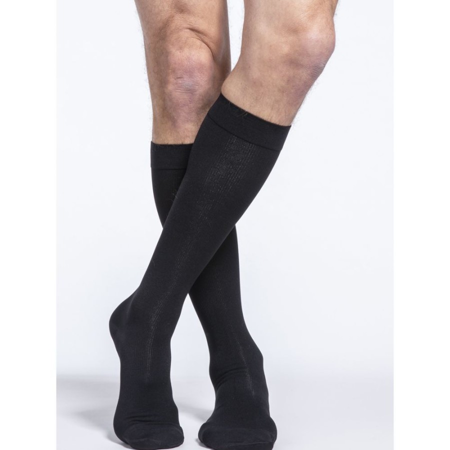 Wide & Full Calf Sigvaris | Sigvaris Cotton Women'S Knee High 20-30 Mmhg W/ Silicone Band Grip Top