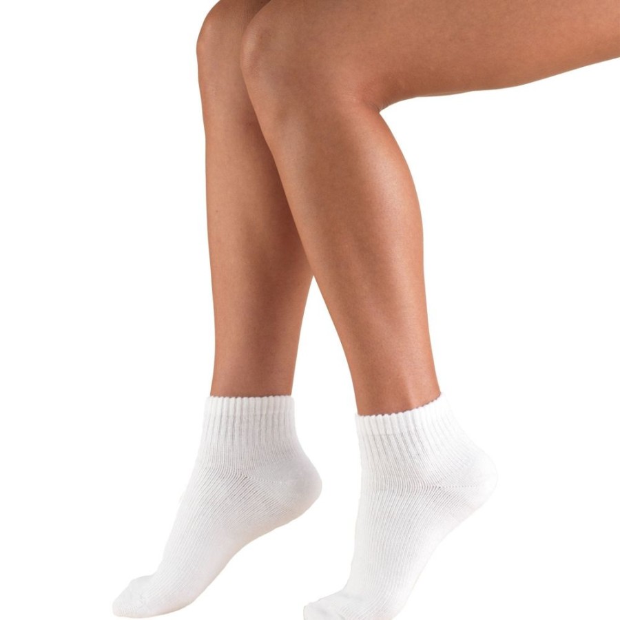 Men Truform | Truform® Trusoft Mini Crew Sock 8-15 Mmhg White