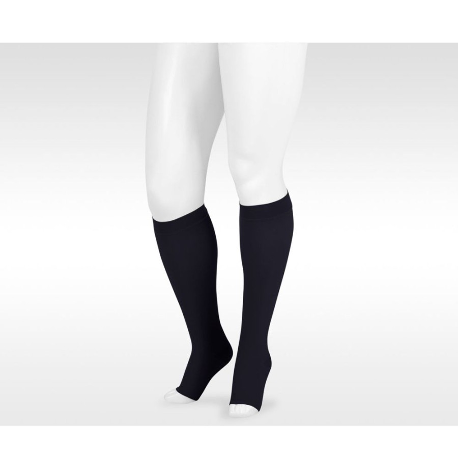 Knee High W/ Silicone Juzo | Juzo Dynamic Knee High 20-30 Mmhg W/ 5 Cm Silicone Band, Open Toe