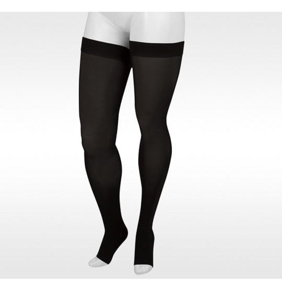 Men Juzo | Juzo Basic Thigh High 20-30 Mmhg, Open Toe W/ Silicone Top Band