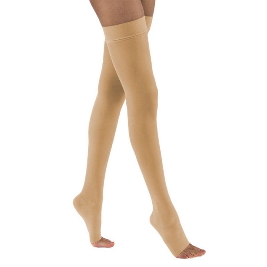 Wide & Full Calf Jobst | Jobst® Ultrasheer Women'S Thigh High 20-30 Mmhg W/ Silicone Dotted Top Band, Open Toe