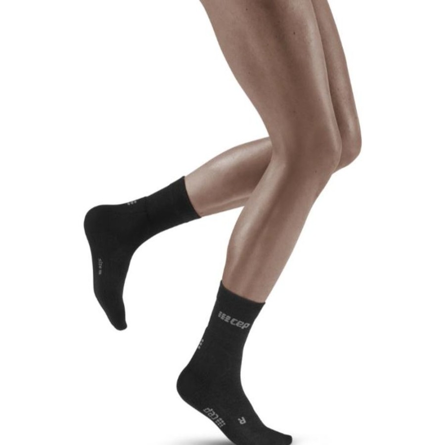 Athletic Compression Socks CEP | Cep Cold Weather Mid-Cut Socks, Women Black