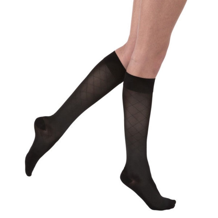 Travel Socks & Stockings Jobst | Jobst® Ultrasheer Women'S Knee High 15-20 Mmhg, Diamond Pattern