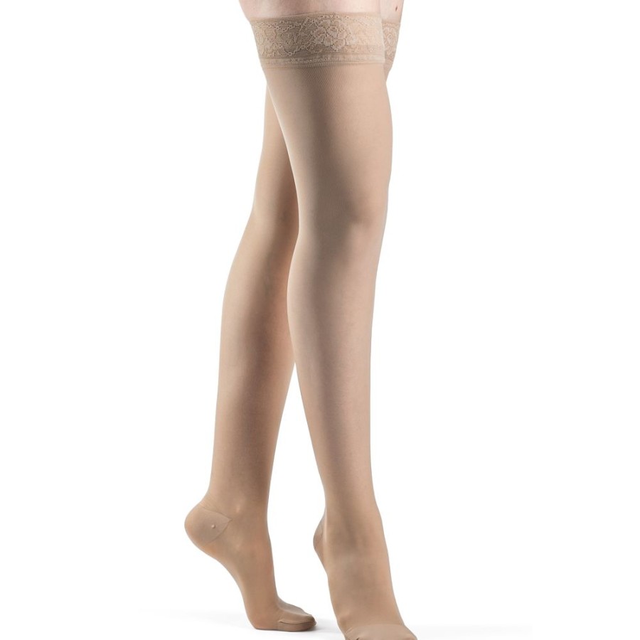 Wide & Full Calf Sigvaris | Sigvaris Sheer Women'S Thigh High 30-40 Mmhg