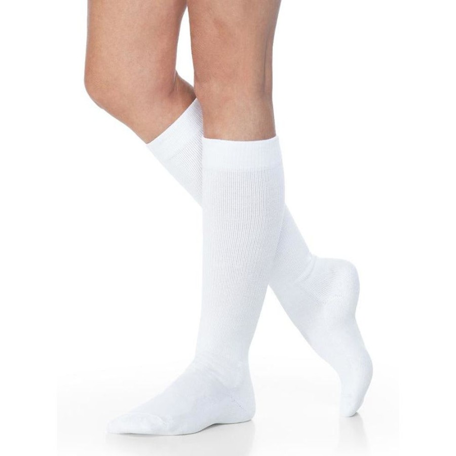 Men Sigvaris | Sigvaris Eversoft Diabetic Knee High 8-15 Mmhg White