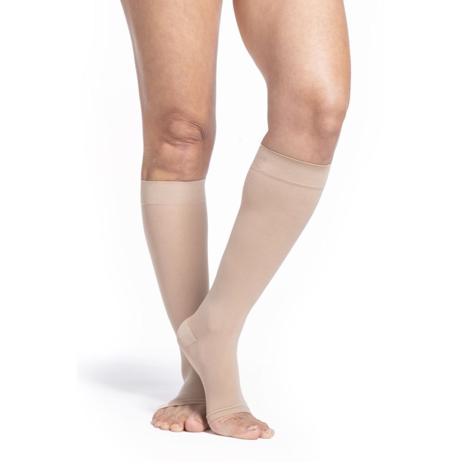 Wide & Full Calf Sigvaris | Sigvaris Sheer Women'S Knee High 30-40 Mmhg, Open Toe