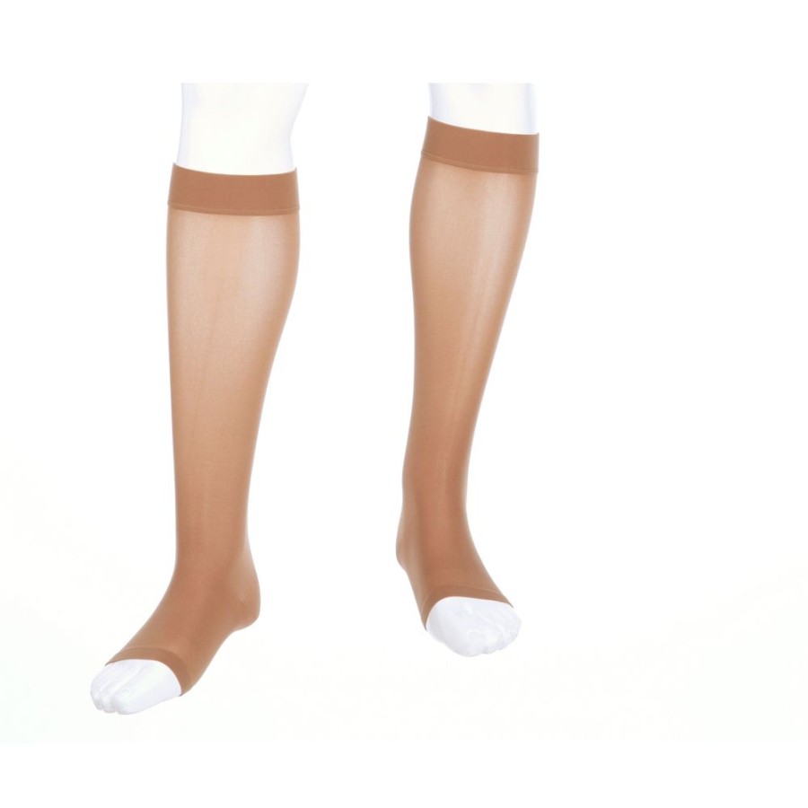 Wide & Full Calf Mediven | Medi Assure Knee High 30-40 Mmhg, Open Toe Beige