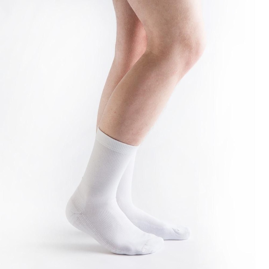 Men Venactive | Venactive Hydrotec® Comfort Crew Diabetic Sock White