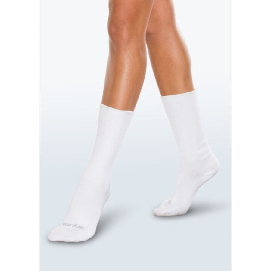 Men SmartKnit | Smartknitactive® Seamless Running Socks, Crew White