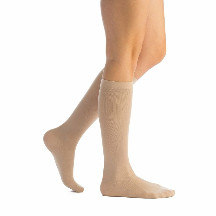 Wide & Full Calf EvoNation | Evonation Women'S Solid Microfiber 15-20 Mmhg Knee High