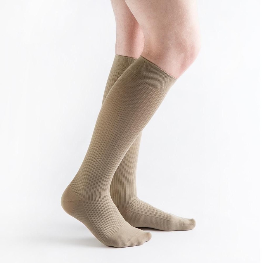 Men Venactive | Venactive Men'S Classic Rib 15-20 Mmhg Compression Sock