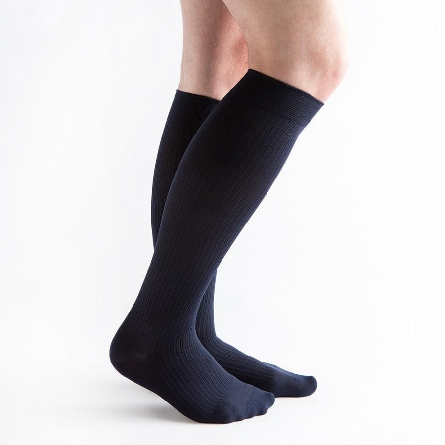 Men Venactive | Venactive Men'S Classic Rib 15-20 Mmhg Compression Sock