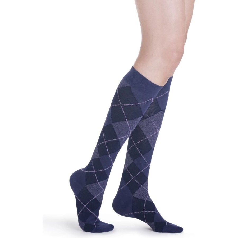 Travel Socks & Stockings Sigvaris | Sigvaris Microfiber Shades Women'S Knee High 15-20 Mmhg