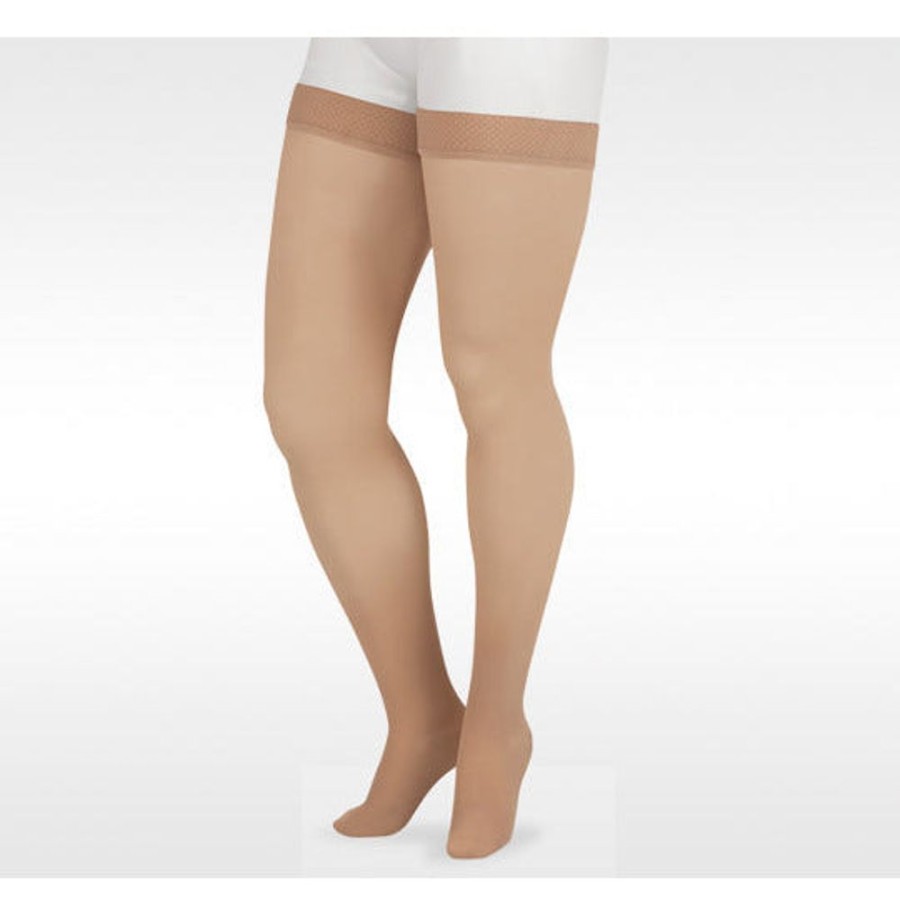 Wide & Full Calf Juzo | Juzo Soft Thigh High 15-20 Mmhg W/ Silicone Band